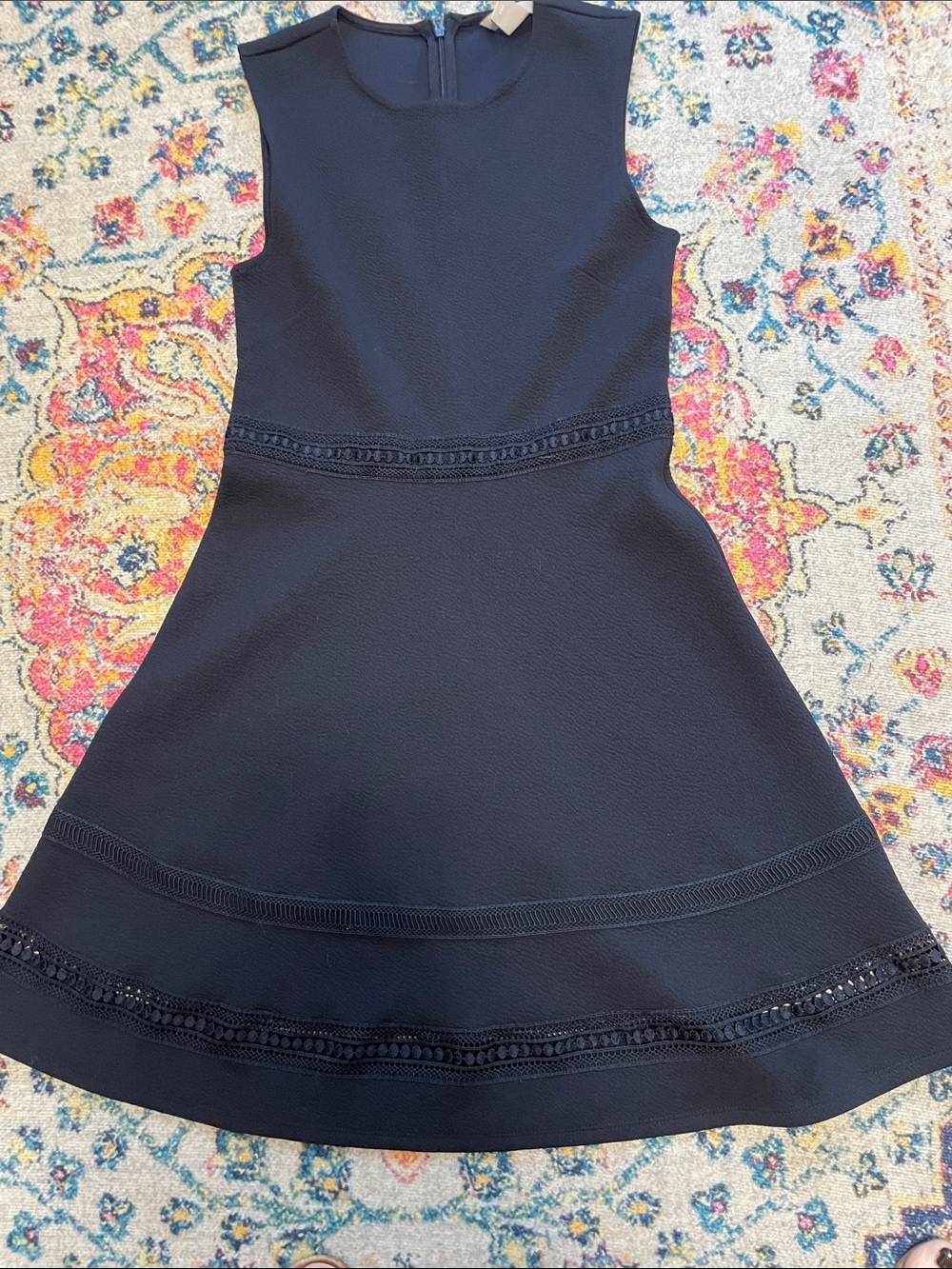 H&M Navy Sleeveless Fit-and-Flare Dress